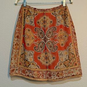 Vintage 90s runway Emanuel ungaro LABEL 100% Silk wrap skirt | US 4 / 38